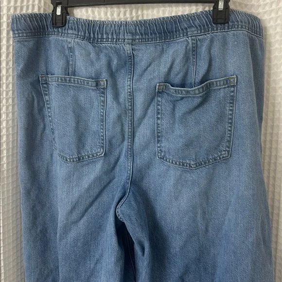 Gap Women’s Denim Pull-On Barrel Jeans XL - Picture 9 of 13
